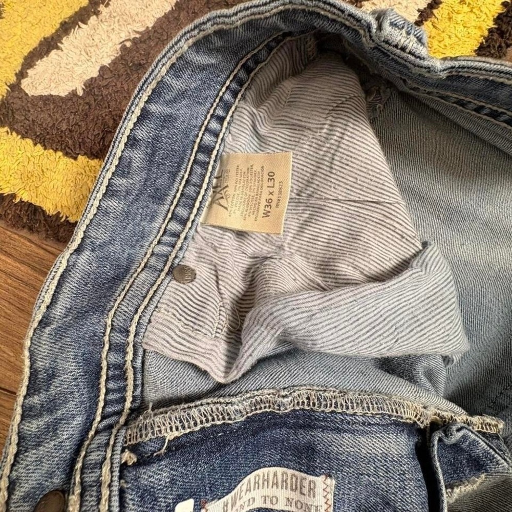 Y2K Axel slim boot cut blue jeans Size 36" (0153) - Picture 6 of 7